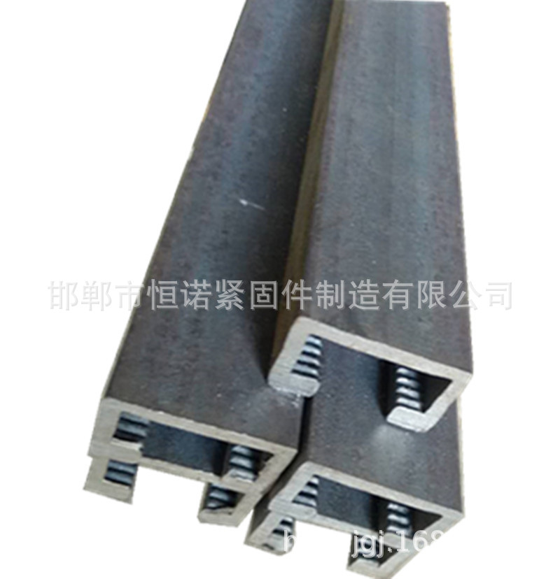 邯郸恒诺40*22带齿哈芬槽 燕尾槽式预埋件 恒诺预埋槽道厂家生产