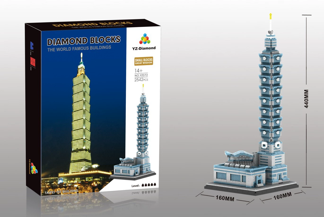 YZ микро частиц аккумуляционная игрушка конструктор серия 052-071 66519 Замок 076 Париж Дева Virgin