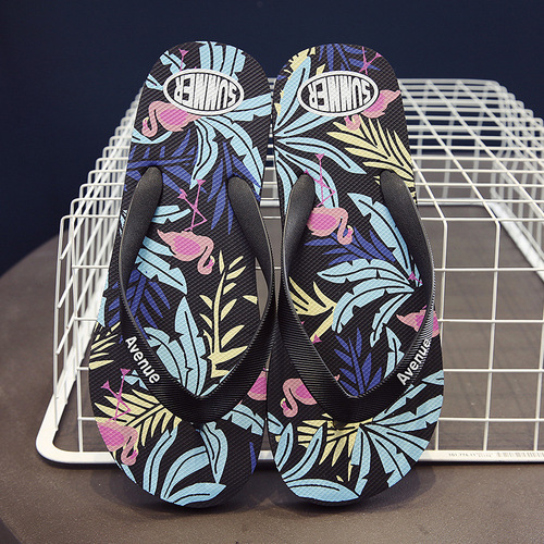 National trend totem style slippers for men, summer flip-flops, fashionable outer wear, personalized beach shoes, trendy casual sandals