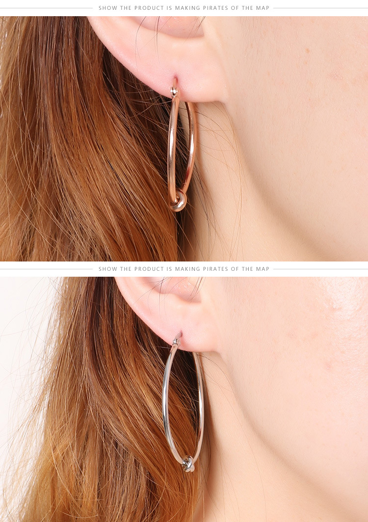 Waterproof Non Tarnish, Plating Craft PVD Coated 18K Gold Plated Geometric Titanium Steel Fashion Waterproof Non Tarnish Earrings