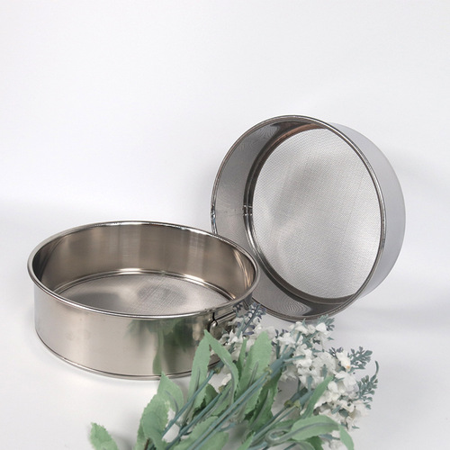 Factory direct sales 60 mesh 15cm stainless steel round ultra-fine flour sieve sugar powder sieve Chinese medicine powder sieve 201 sieve