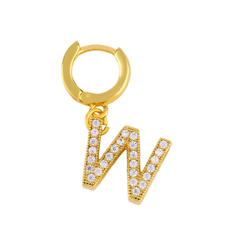 Alphabet Earrings With Diamonds display picture 11