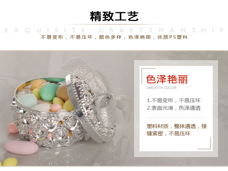 Factory direct supply of hollowed-out gold-plated candy boxes, aromatherapy boxes, jewelry storage boxes, wedding candy boxes, wedding supplies wholesale detail image 6