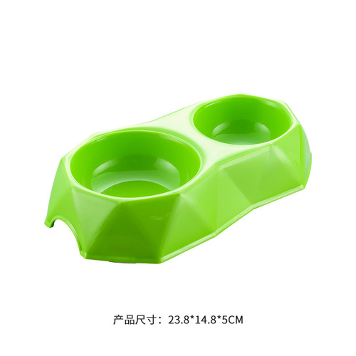 Aspet Diamond Plastic Dual Bowl Pet Bowl Cat Feeder Dog Feeder Food Bowl Anti-Slip Water Bowl Dog Food Bowl Cat Food Bowl