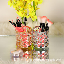 欧式 水晶笔筒化妆刷收纳筒美甲店美妆眉笔刷筒创意笔筒 现货批发