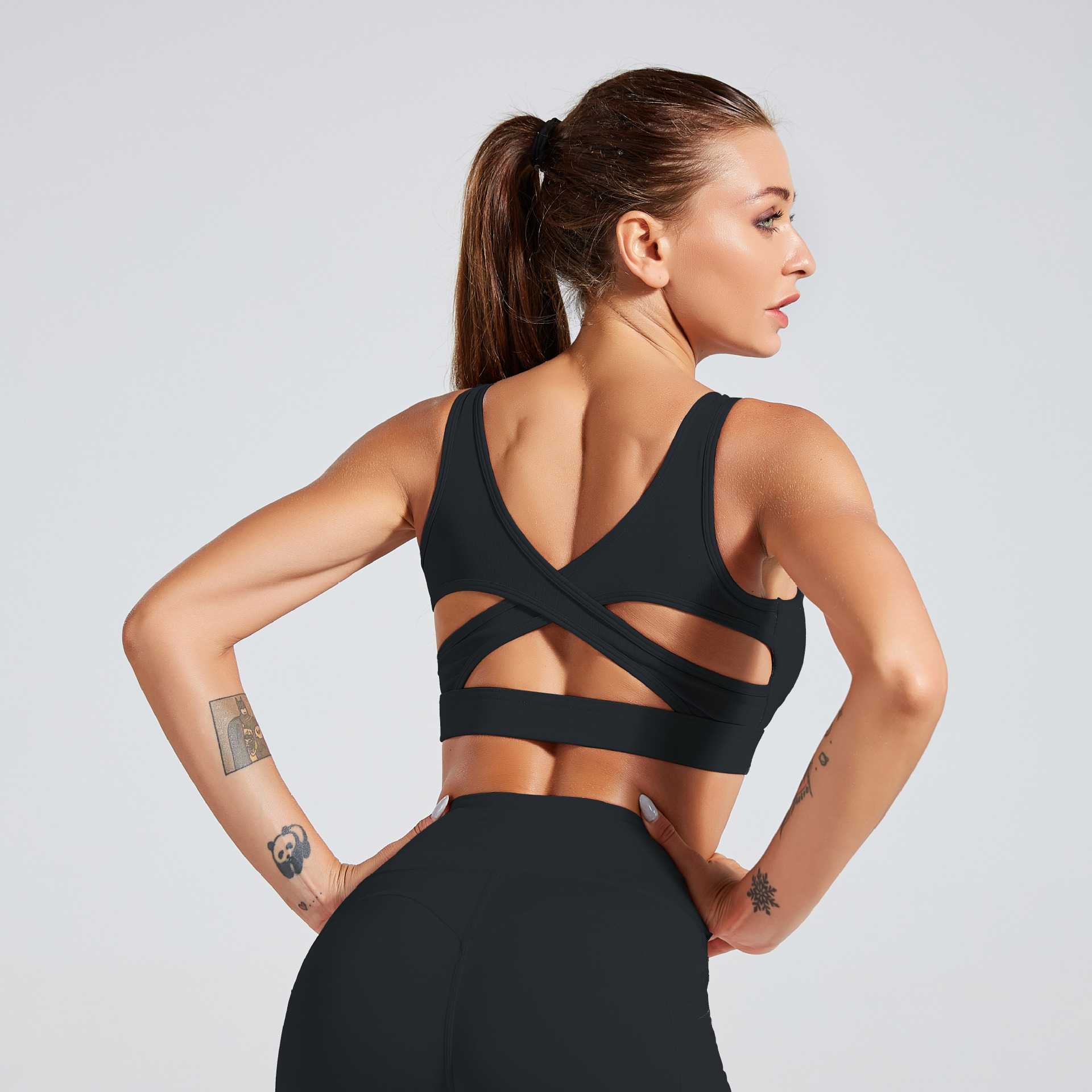 shockproof gathered yoga underwear NSLX20242