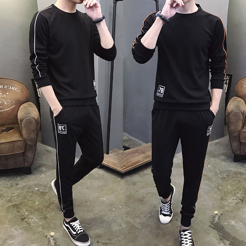 Manufactor wholesale Spring and autumn season new pattern leisure time Sports suit Two piece set men's wear man leisure time suit Korean Edition Metrosexual