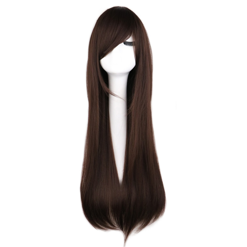 Perruque Cosplay Couleur Longue Perruque De Cheveux Raides Perruque Anime 80cm display picture 10