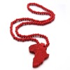Factory direct selling hip hop wooden pendant necklace Goodwood African map necklace hip -hop necklace
