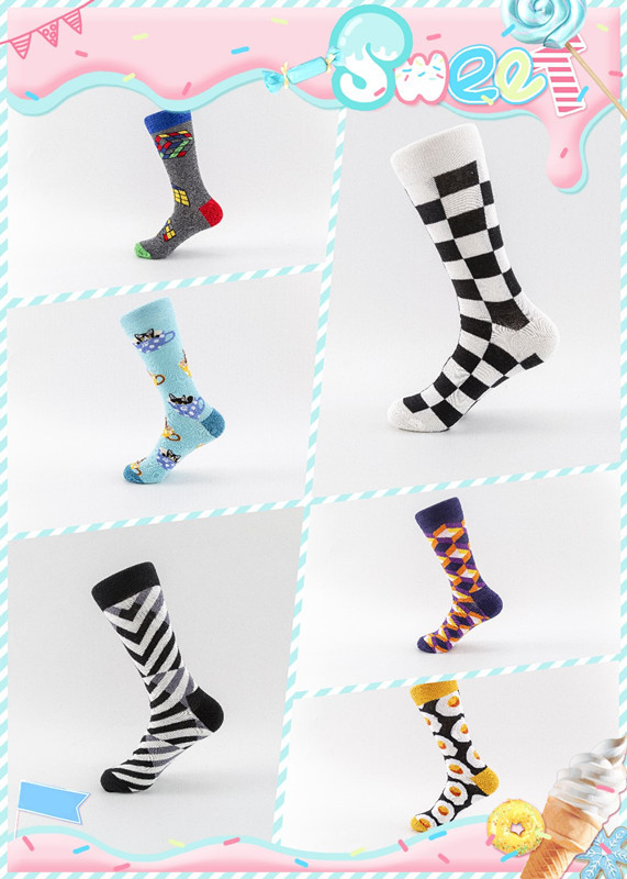 70g Weight A Pair Cute Men's Animal Color Block Cotton (more Than 50%) Ankle Socks