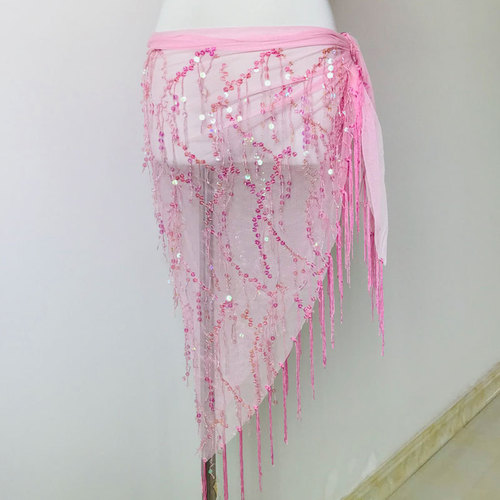 Belly dance waist chain for women  new practice clothes hip scarf beginners triangle scarf tassel belt girdle