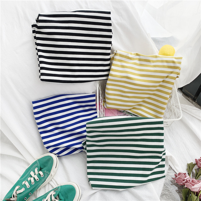 Printing Design Casual Style Wholesale Women'S Casual Stripe Short Sleeve Printing T-Shirts