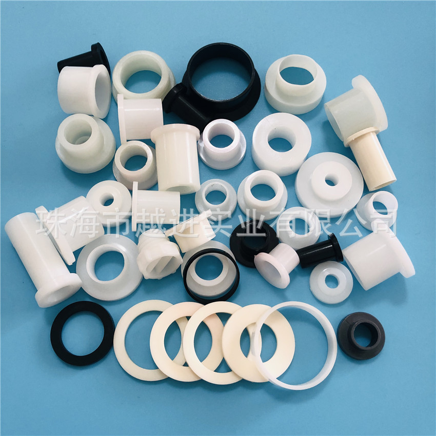 厂家直销 白色PA6台阶垫片 耐磨PA66轴套/垫片 可定做