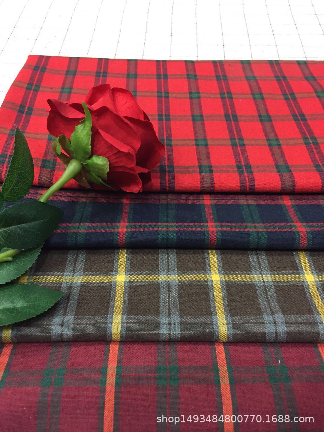 21支色织梭子混纺涤棉面料衬衫面料鞋帽面料现货供应厂家直销