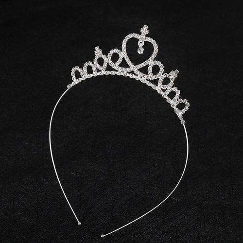 Hair clip hairpin for women girls hair accessories alloy inlaid Crystal Crown children diamond Festival Performance crown