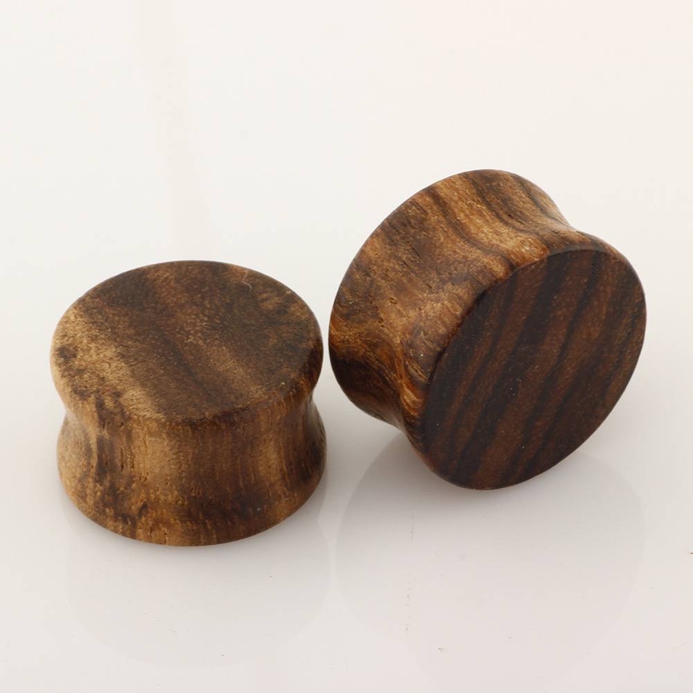 Wood Geometric Ear Expander 20mm Plug Tunnels for Stretched Ear Piercing Jewelry detail image 11