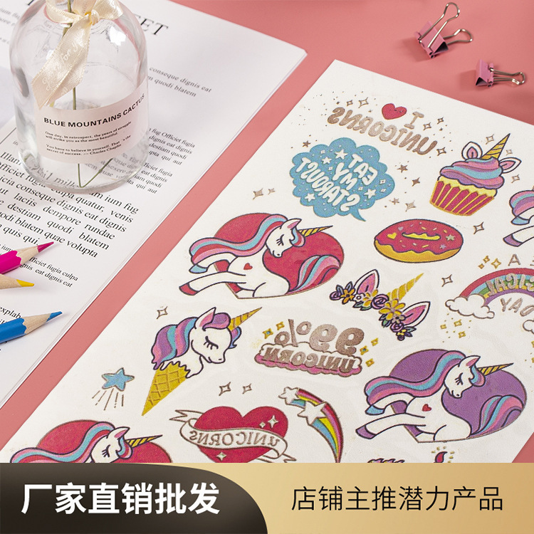 Special Price Waterproof Tattoo Sticker Unicorn Tattoo Sticker Temporary Tattoo Children Sticker Face Sticker Tattoo Sticker