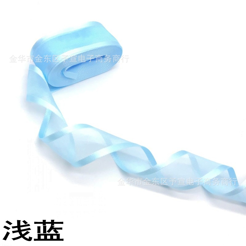 100 código 25mm borde ancho gasa de nieve cinturón gasa DIY hecho a mano al por mayor flores cinta Correa Accesorios