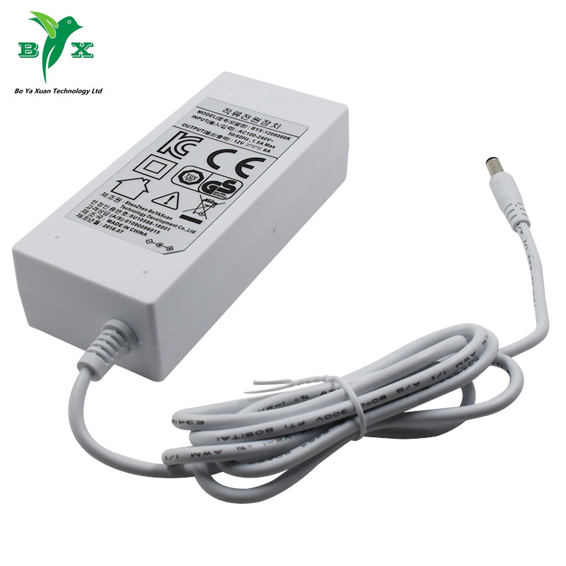 供应12V6A开关电源 显示屏 交换机 仪器仪表 按摩椅 72W适配器