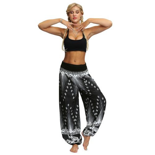 Yoga pants for women Digital printed lantern pants loose large fitness yoga pants dance pants