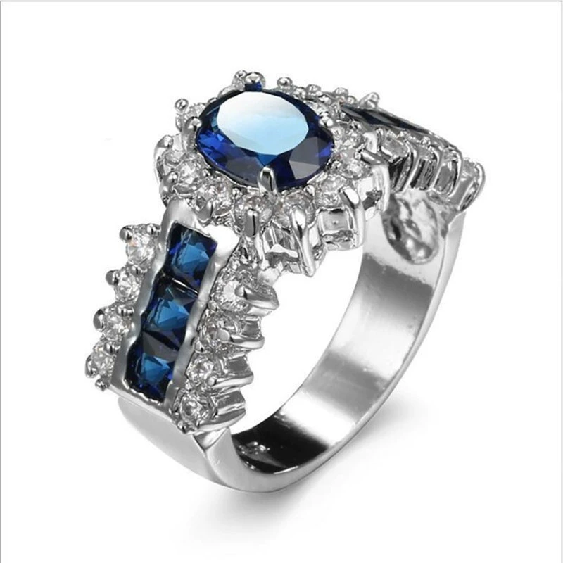 Fashionable gemstone ring, wish, European style