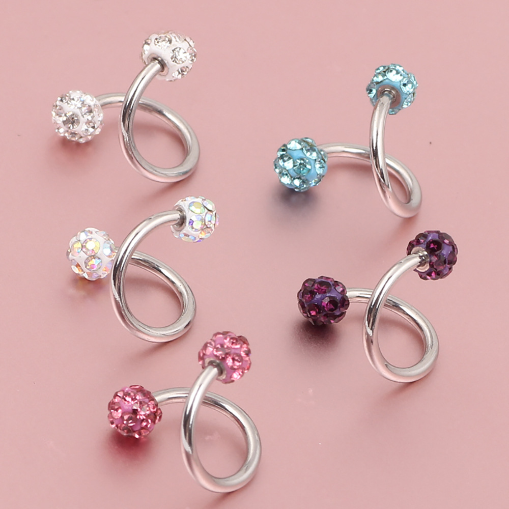 Labret piercing jewelry detail image