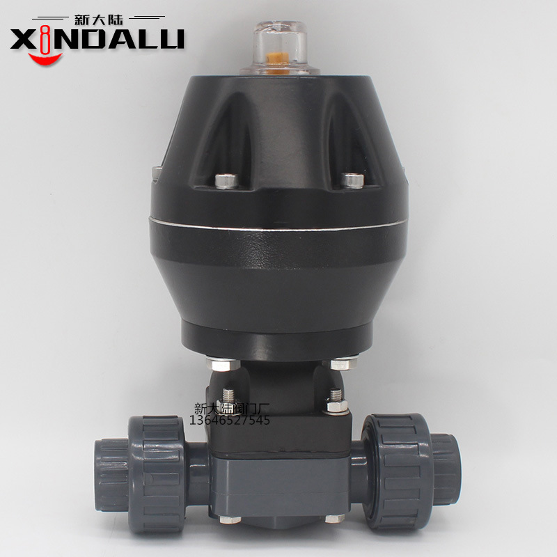 厂家供应UPVC双由令连接隔膜EPDM膜片焊接隔膜阀铝合金气动隔膜阀