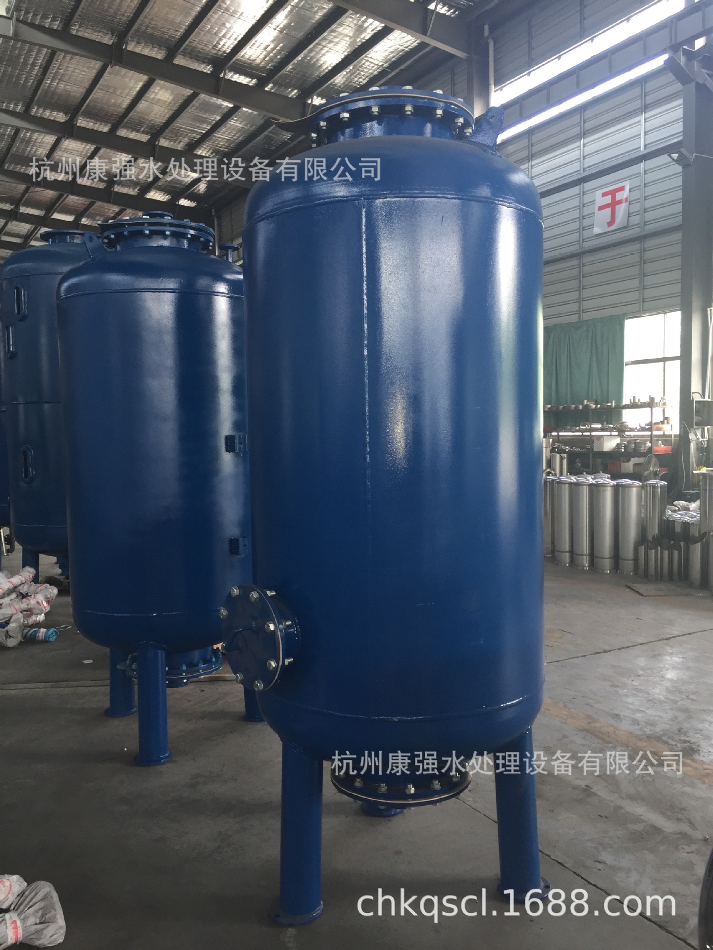 Φ1000mm   碳钢内衬塑5mm活性炭过滤器 壳体 可配PVC管路