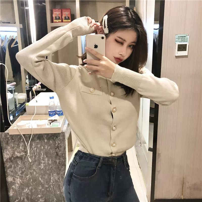 春季女装新款时尚2022修身长袖小外套小香风韩版针织开衫毛衣