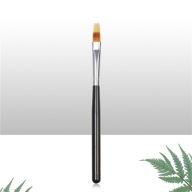 Cross-border especial Negro Varilla dentada pluma gradiente de uñas pluma floreciente forma especial cabeza de la pluma de Arte de uñas de doble capa