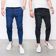 外贸男装2020秋季新款牛仔裤纯色简单时尚长裤批发