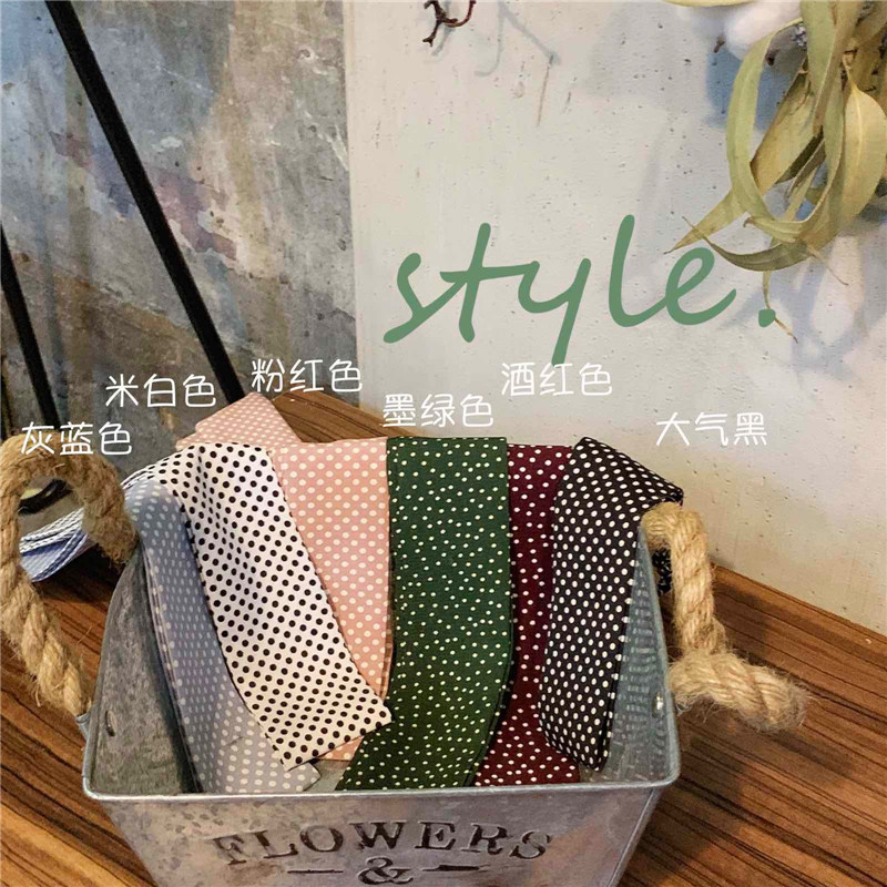 新款韩版时尚百搭复古chic温柔小清新洋气发带领结两用搭配丝巾女|ms