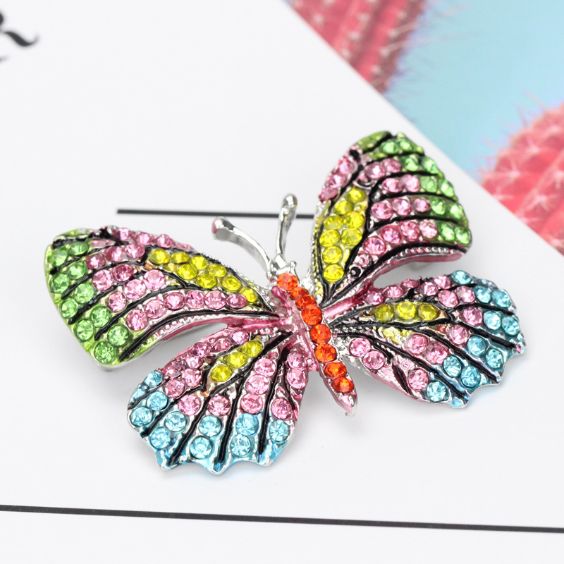 Broche Papillon Broche En Diamant Broche De Corsage Exquise display picture 1