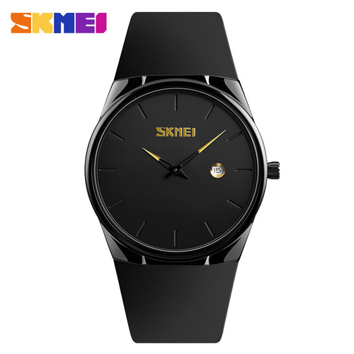 Skmei fashionable and simple European and American hot-selling casual, light and versatile men's calendar waterproof quartz watch