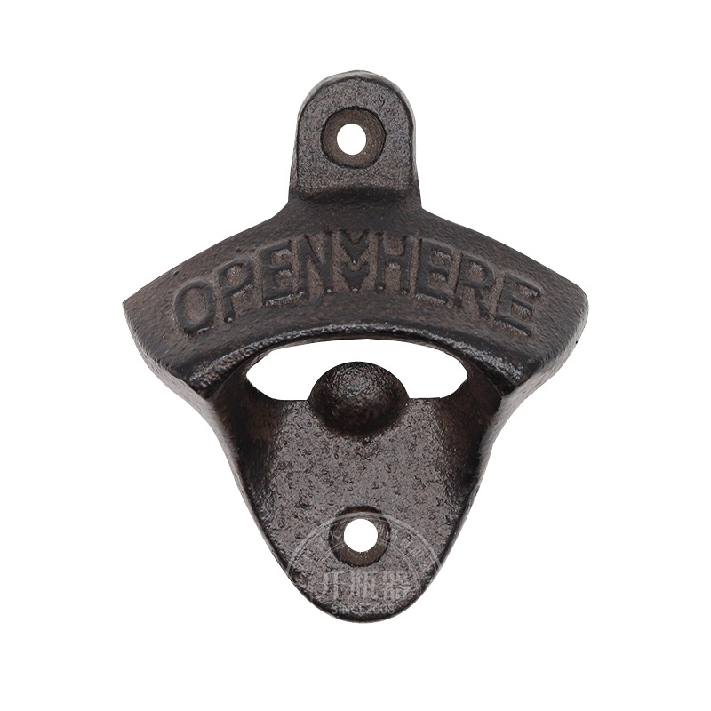 墙挂式啤酒开瓶器 铸铁墙壁开瓶器 广告创意啤酒开瓶器 仿古复古