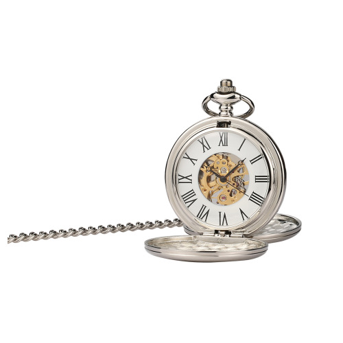 Double-open and double-sided optical mechanical pocket watch, non-automatic retro flip mechanical watch, manual mechanical hanging watch can be shipped on behalf of
