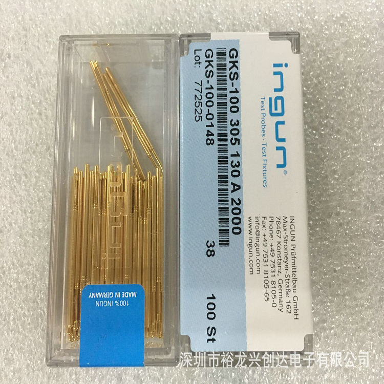 原装德国INGUN探针GKS100 305 130A2000圆头  100MIL测试针