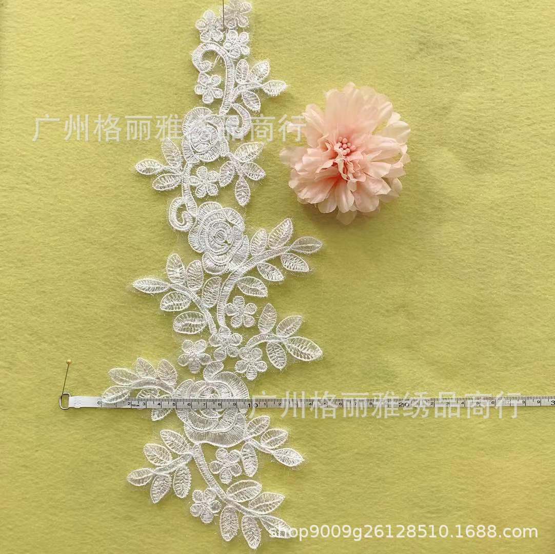 爆款刺绣毛绳蕾丝花边婚纱礼服牛仔服装辅料手工DIY材料时装配饰