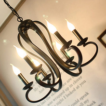 创意款欧式简约蜡烛灯 个性铁艺客厅餐厅卧室服装店吊灯跨境批发