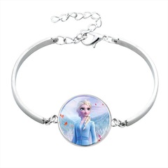 冰雪奇緣2艾莎公主手鍊 兒童卡通雪寶安娜時光寶石手鐲 工廠直銷