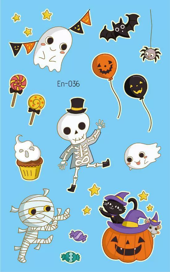 Children's ecological tattoo stickers, Amazon, halloween