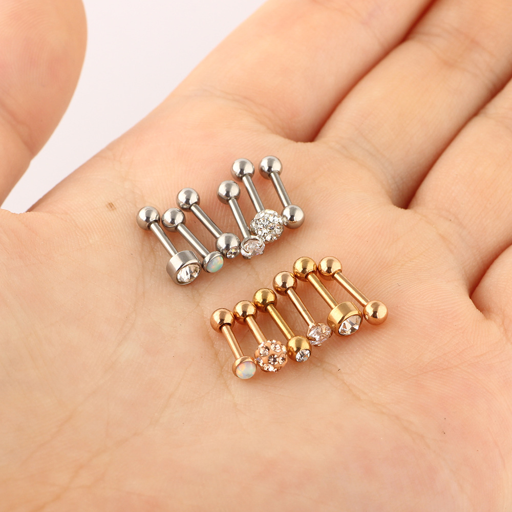 Labret piercing jewelry detail image