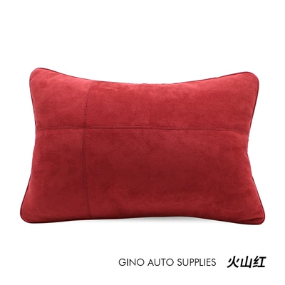 waist car waist pillow suede | Waist support - volcano-red