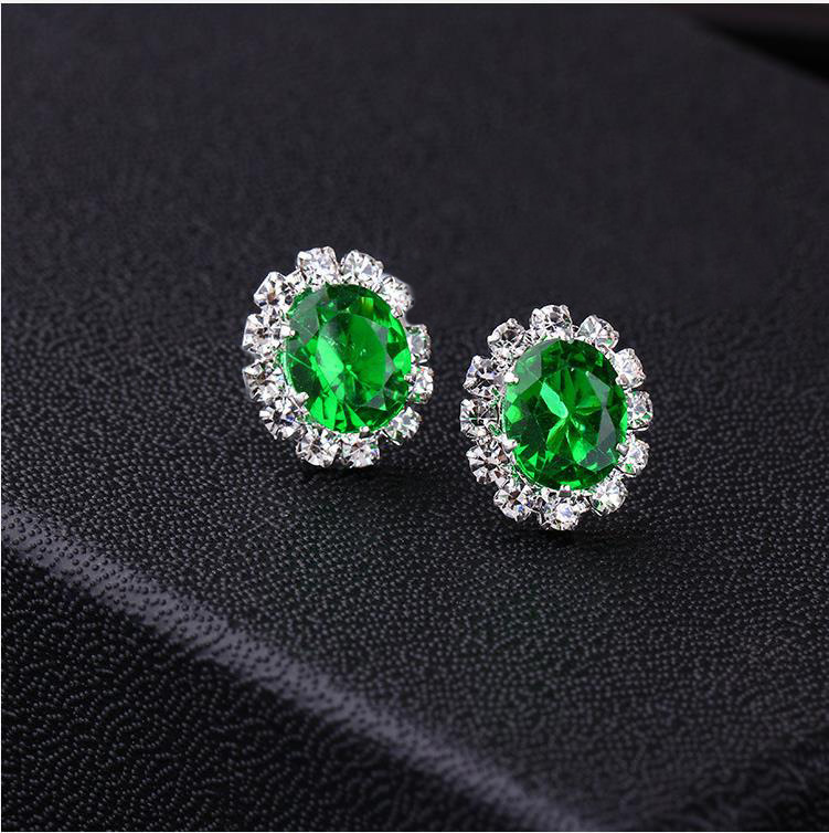 1 Pair Simple Style Flower Alloy Plating Rhinestones Women's Ear Studs display picture 3
