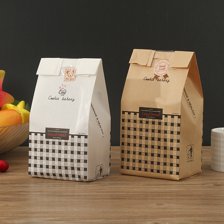 烘焙面包牛皮防油纸袋 多片装吐司袋切片早餐面包食品袋 专业定做