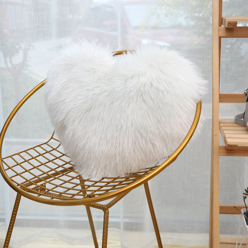 Hot sale Nordic Australia imitation wool pillow Plush cute girls bedside sofa pillow without core_voghion.com