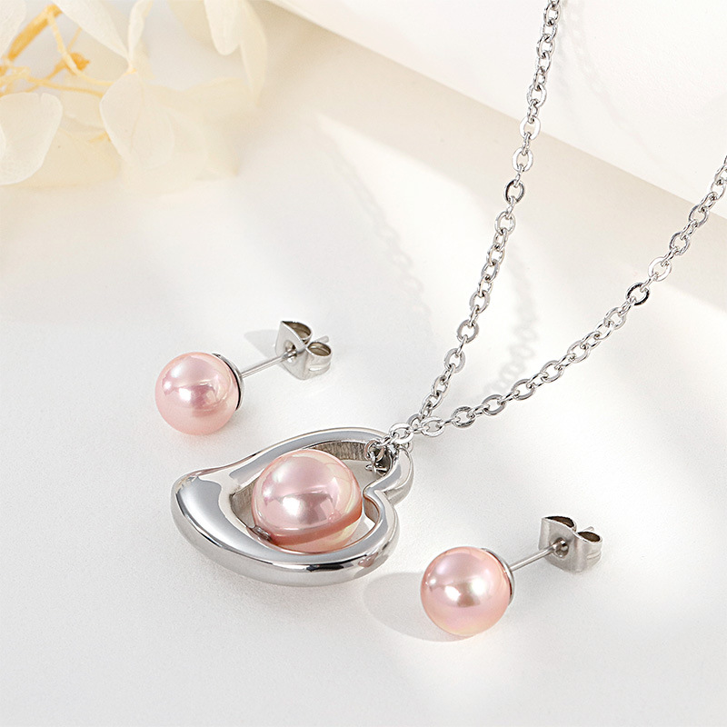Ins Wind Ladies Love Set Decoration Shell Pearl Necklace