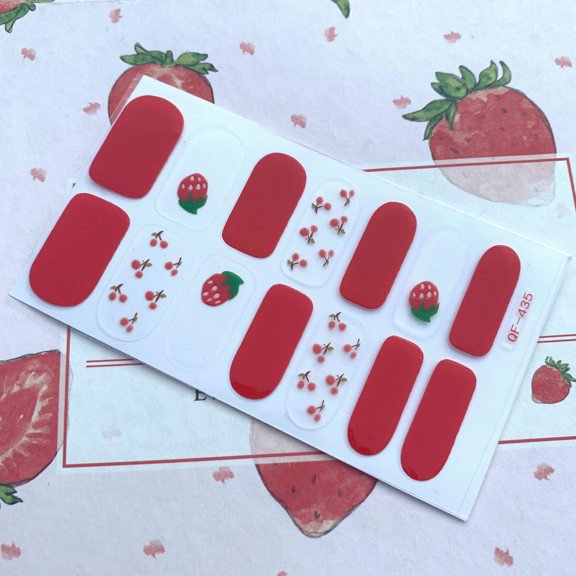 Sweet Flower Strawberry Plastic Nail Patches 1 Piece display picture 2