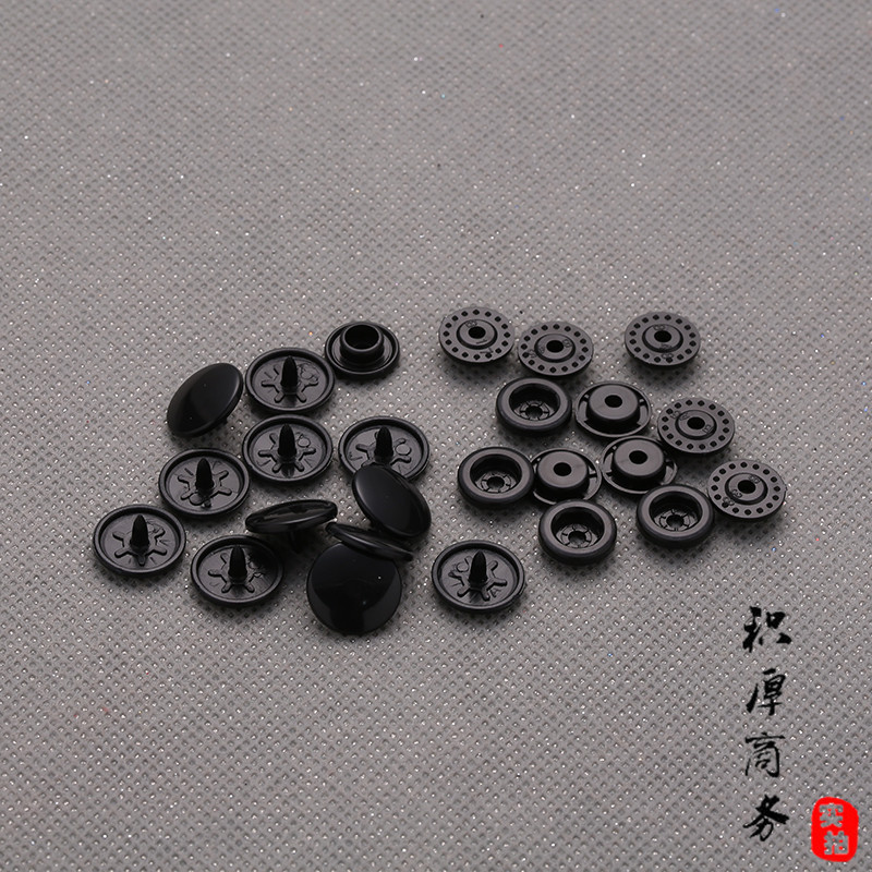 Botón de plástico transparente botón a presión infantil Botón de archivo de ropa T3T5 botón a presión Negro Blanco