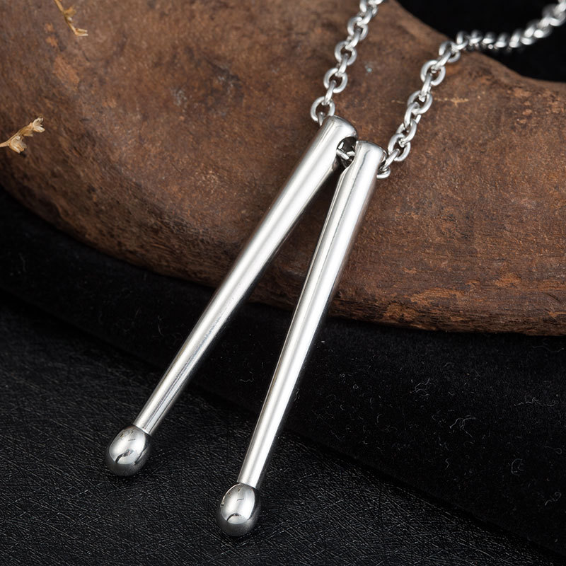 45g Weight Titanium Steel Pendant Material Wholesale Jewelry Simple Style Solid Color Titanium Steel Pendant Necklace